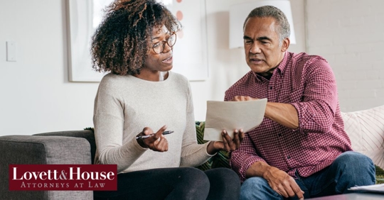 family discussing their will